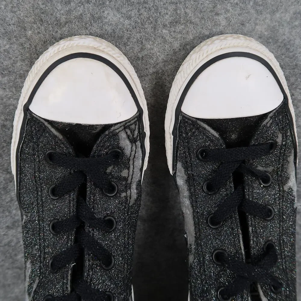 Converse Shoes Kids 2 Sneakers All Star Lace Up Casual Glitter Trainers Active